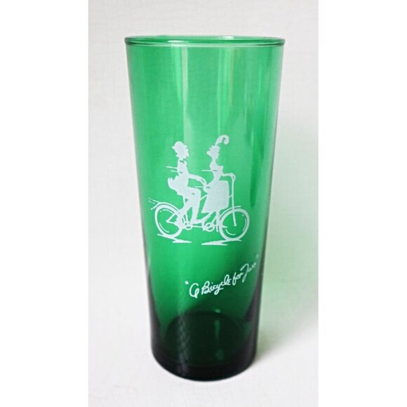 4 Vintage Forest Green Iced Tea Tumblers Anchor Hocking - Picture 6 of 6